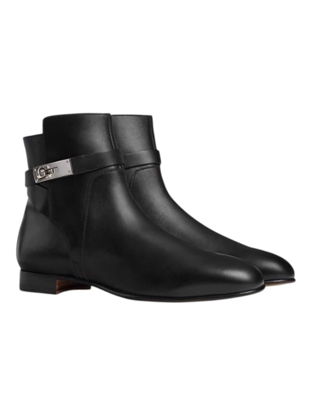 Hermes neo ankle boot black calfskin leather - Picture 2 of 7